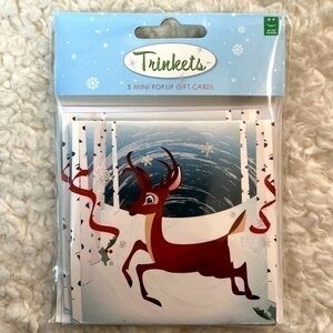 Trinkets “Sledding Santa” 3 Pack Mini Pop-Up Gift Cards